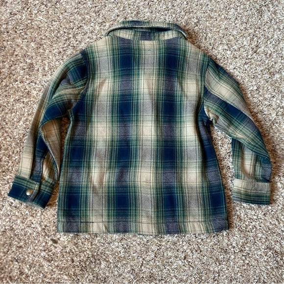 Girls Size 5 Jacket Bundle Faux Leather Plaid Shacket Asymmetrical Zip Black - Picture 8 of 9